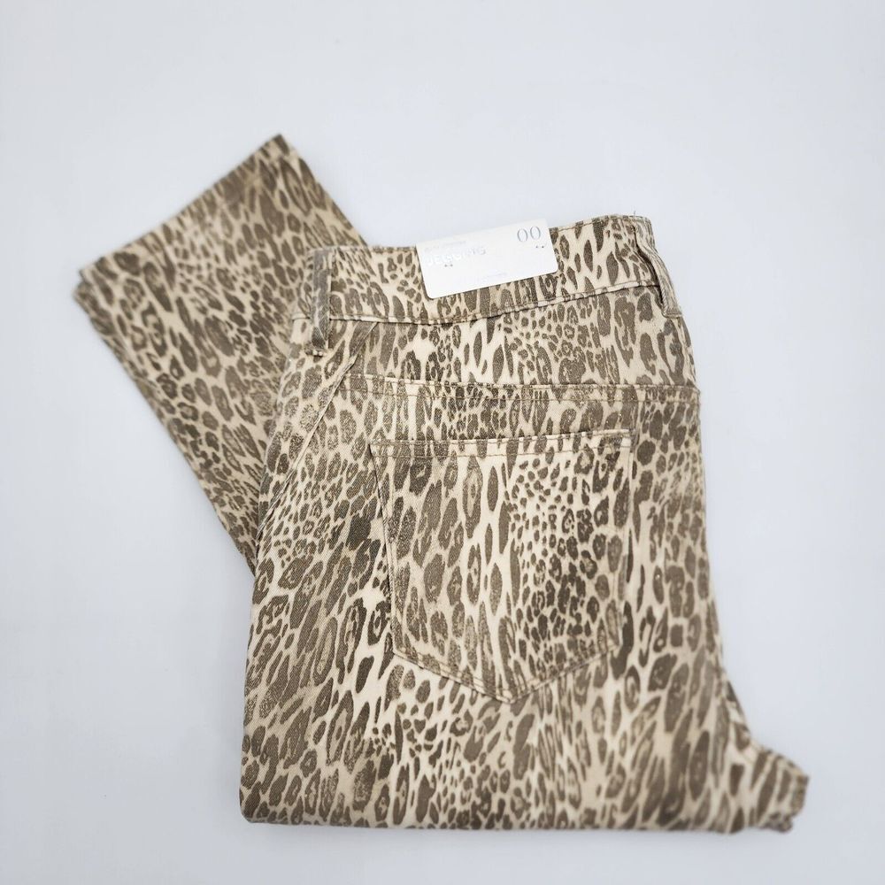 Chicoos‎ Platinum Jeggings GOLD Glittery Shimmer Stretch 00 Women's Animal Print